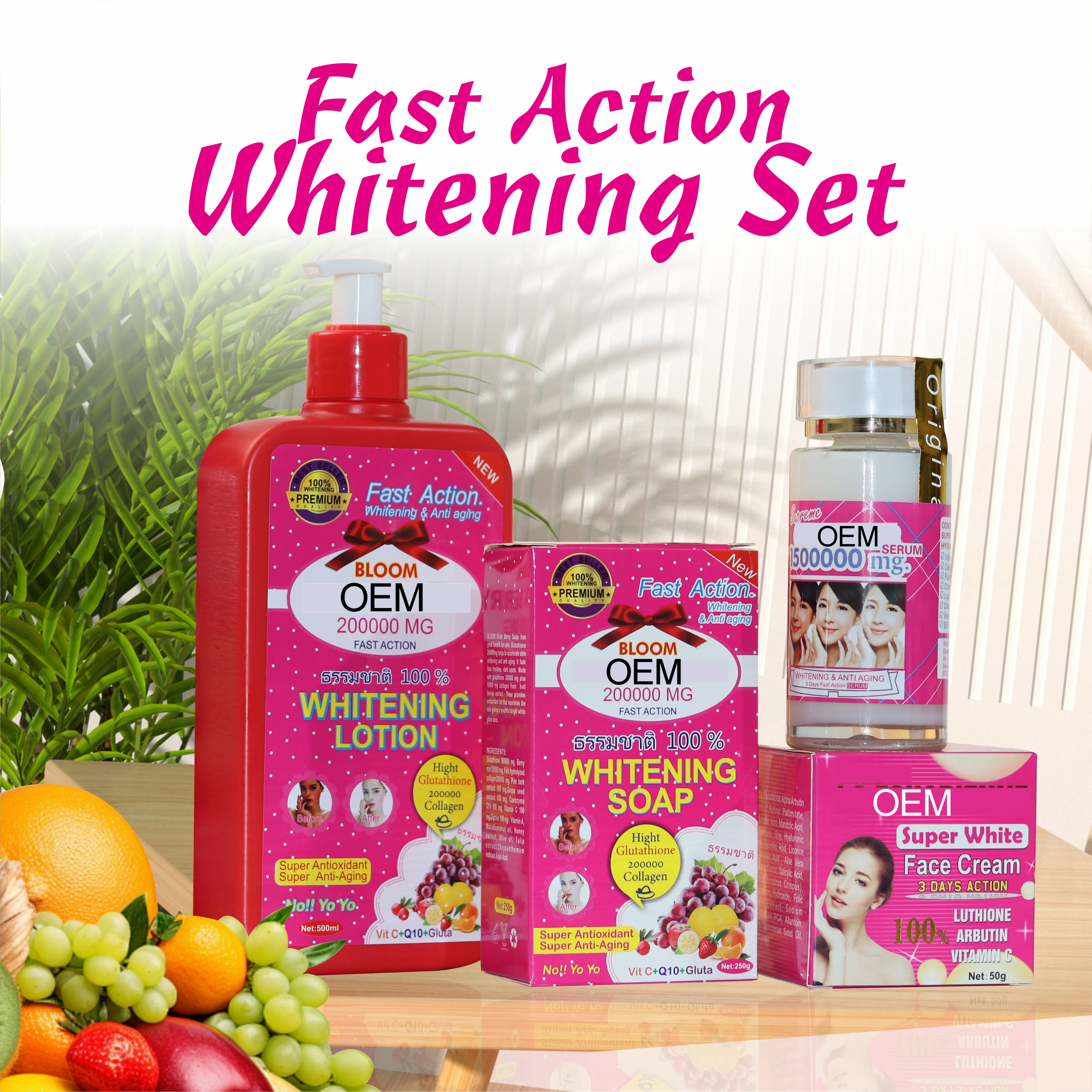 Fast Action Whitening & Anti aging Gluta Berry White Collagen Sets Women's  Makeup Korean Turmeric Snail Retinol Skin Care Set| Alibaba.com