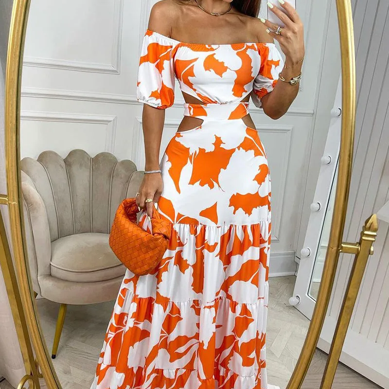 Dress Women Floral Print Holiday Beach 