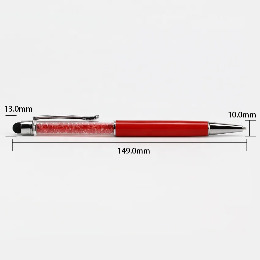 2 in 1 Crystal Pen Diamond Ballpoint Pens Touch Stylus Pencil for iPad iPhone Tablet Smartphone