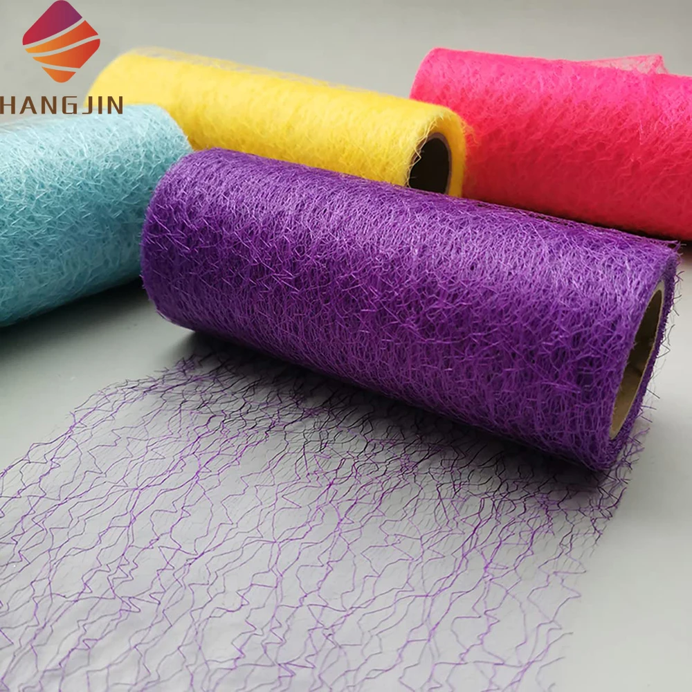 100% Polyester Web Mesh Tulle Fabric Ribbon High Quality Spiders Web Net Lace for Wedding Party Decoration