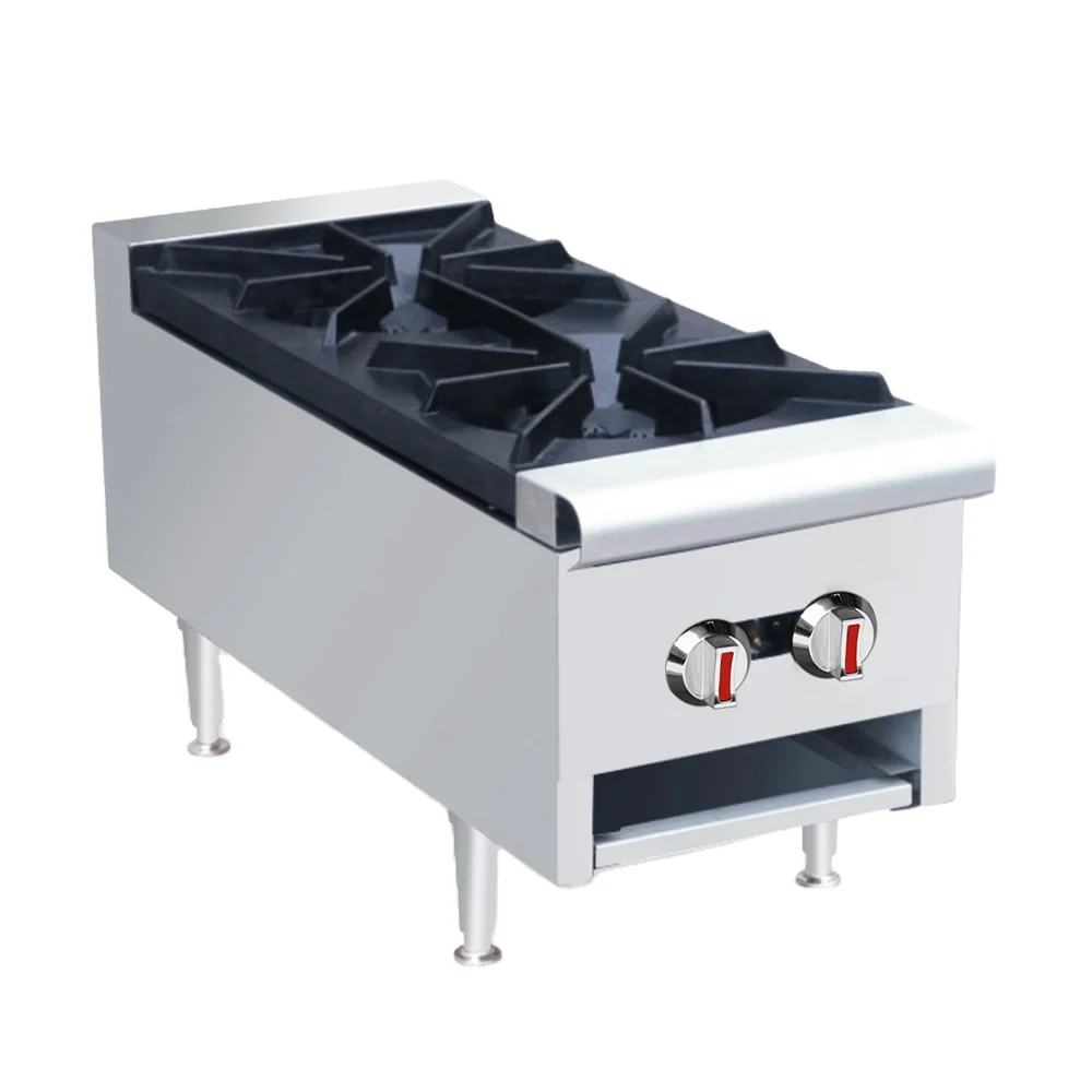 Commercial Stainless Steel Gas Cooking Stoves Big Burners Built-in Table  Installation Outdoor Use LP Gas Aluminum Ceramic