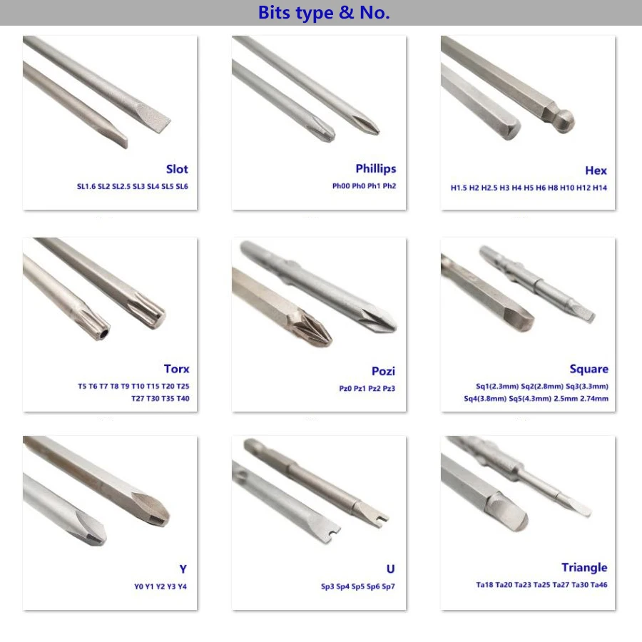 
 Отвертка шестигранная из сплава S2, H1.5, 2, 2,5, 3, 4, 5, 6, 8, 10, 12, 14 мм, длина 50, 65, 75, 100, 150, 200 мм, 1/4 дюйма, с шестигранным хвостовиком  