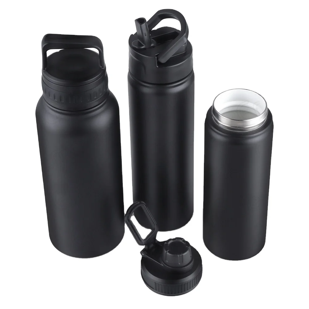 Inner Ceramic Coating 32oz Insulated Water Bottle with Straw, Premium  Travel Inner Ceramic Coated Dishwasher Safe