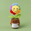 Marrone15 - Girasole arcobaleno all'uncinetto