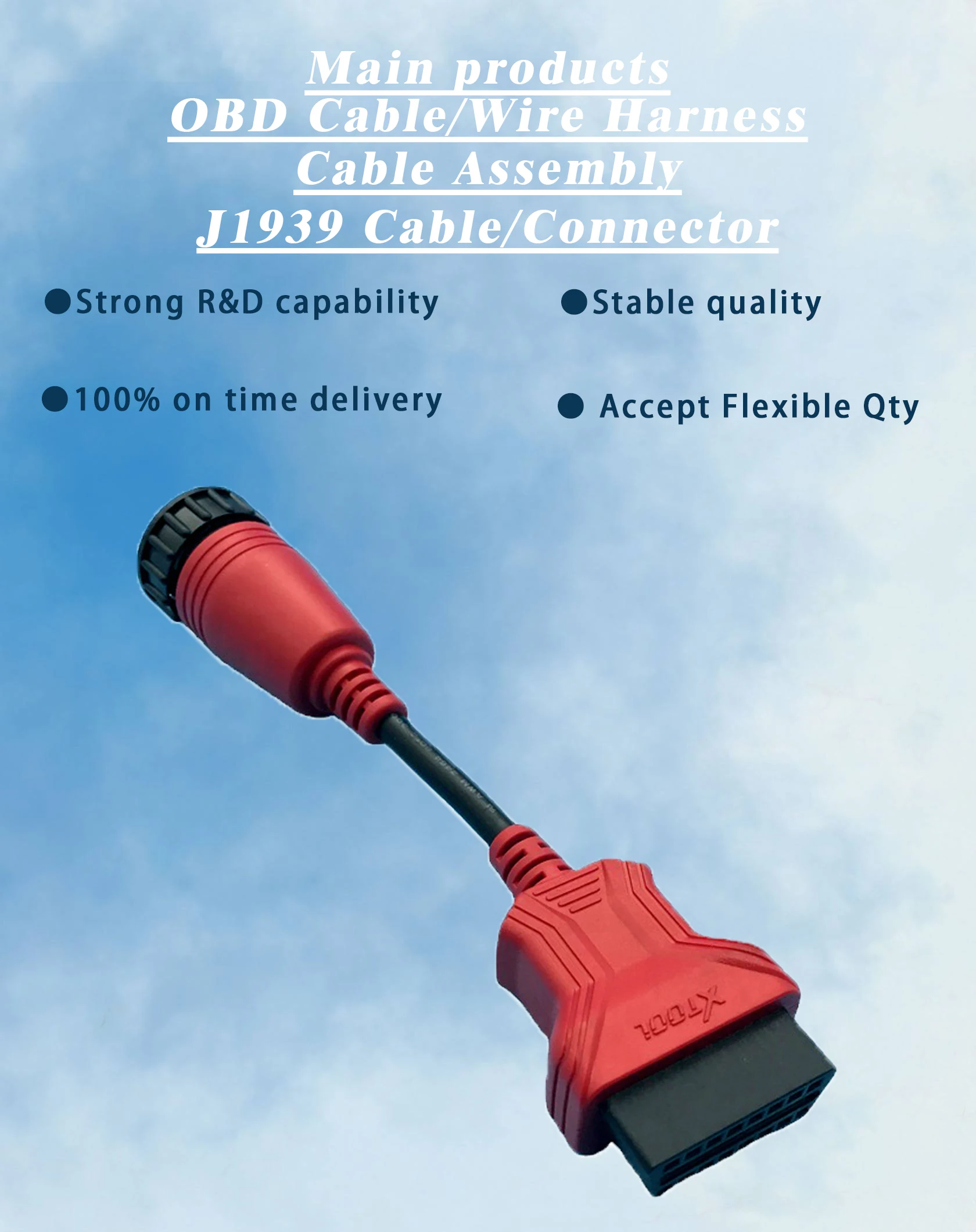product red head 16pin obd2 cable mb star c3 benz detector for home appliance electronic automobile machine applications wiring harness-0