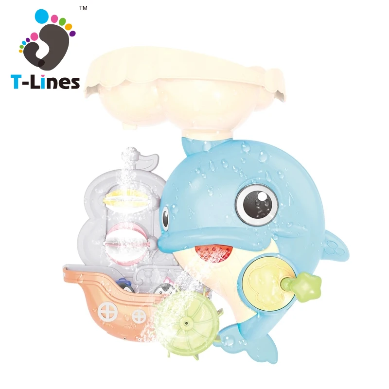 Funny dolphin  shower play game baby spraying bath toy