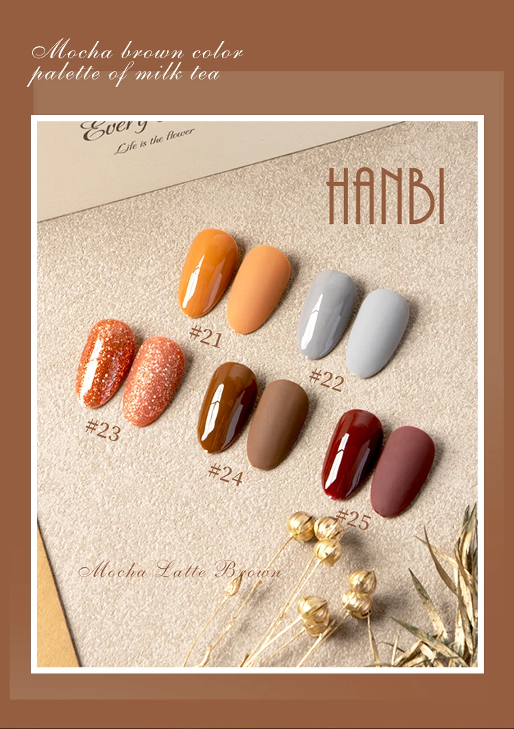 odm free custom brown gel nail polish set 30 colors gel nail polish kit-10