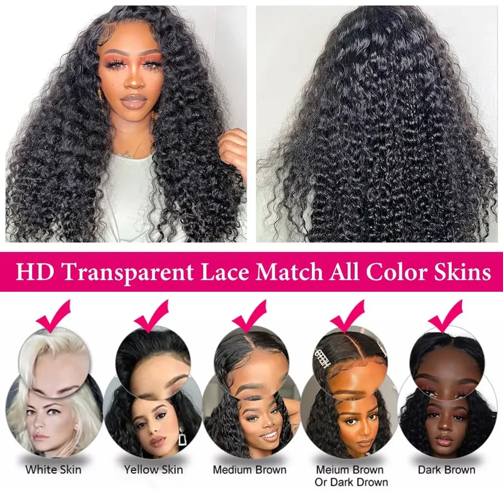 Parrucca lace front capelli veri deep wave nero naturale donna_voghion.com