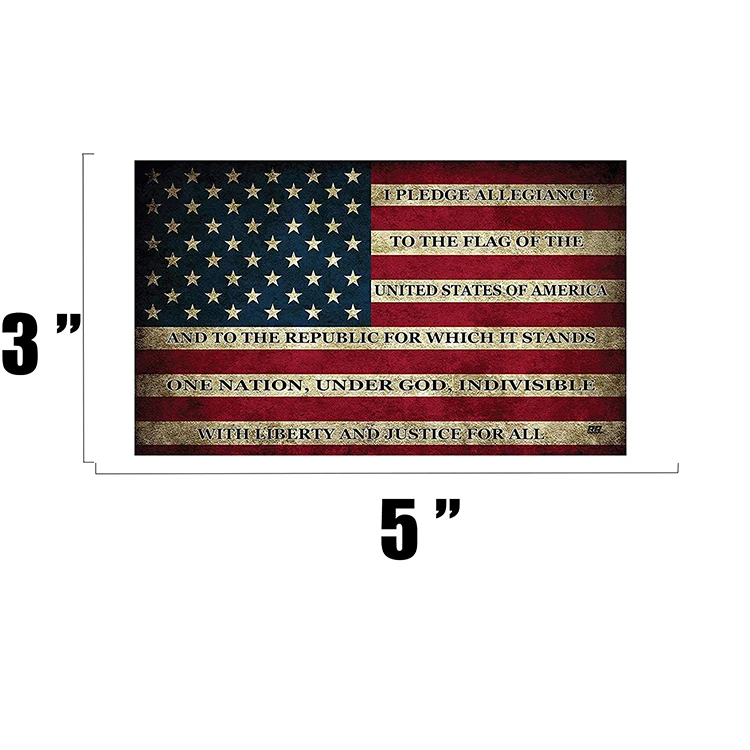Pledge of Allegiance American Flag vinyl sticker Patriotic USA Nation Republic God Liberty Justice