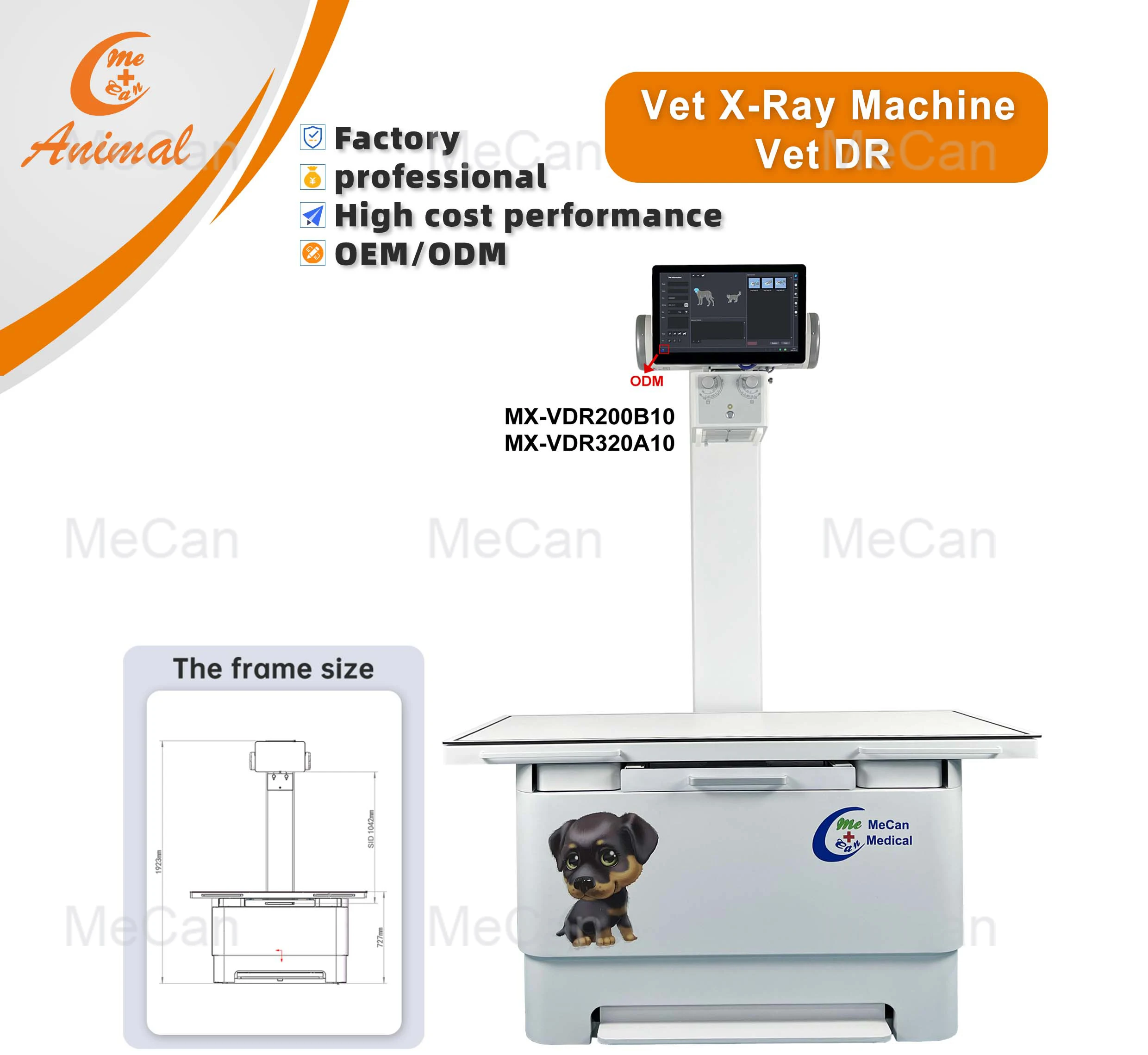 Stationary Animal Xray Radiography Equipment Pet X Ray Machine Table
