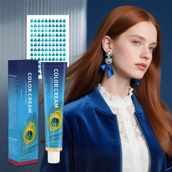 OEM Factory Permanent Hair Colour Coloring Dye Cream Professional Salon Hair Color Herbal Plant Dye Low Ammonia for Barber