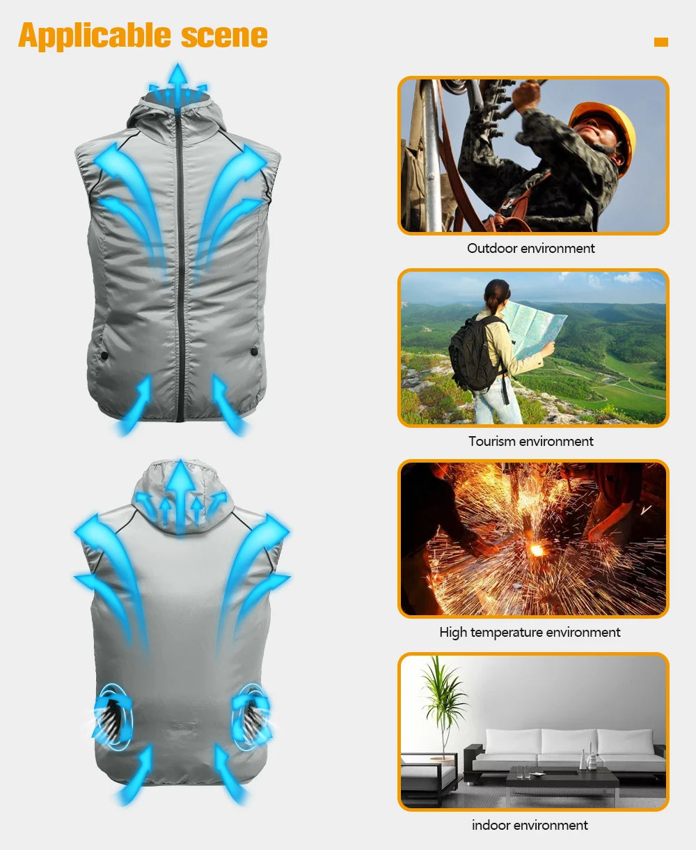 In Stock Cooling Vests with Fans - Perfect for Outdoor Work