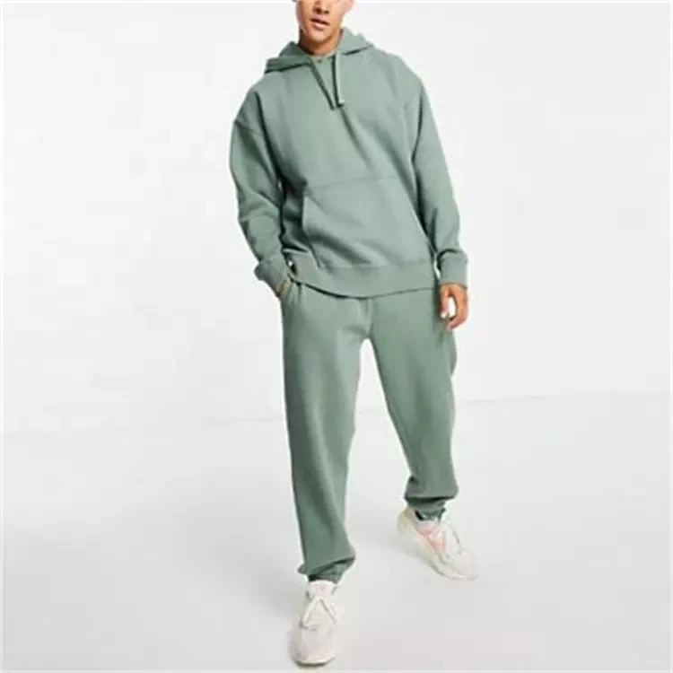 Custom Unisex Two Piece Set Mens Cotton Embossed Tracksuits Jogger