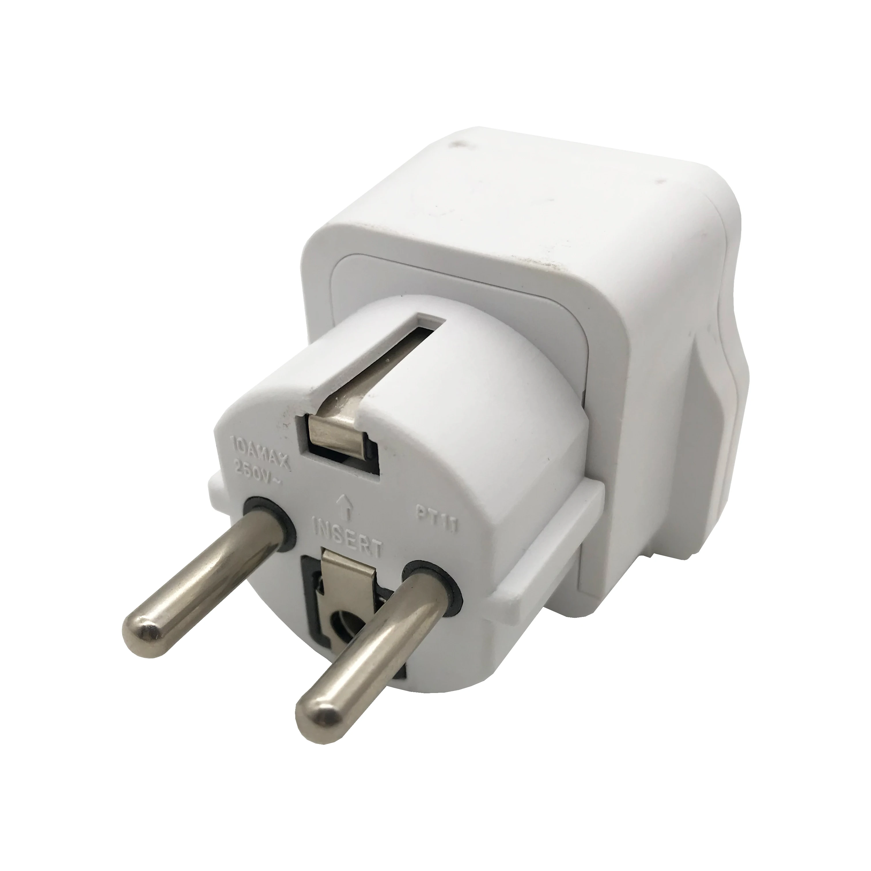 Detachable Plug Power Adapter European Travel Plug Adapter 16A 250V 2 Pin Universal Travel World Adaptor Adapt Surge Protection