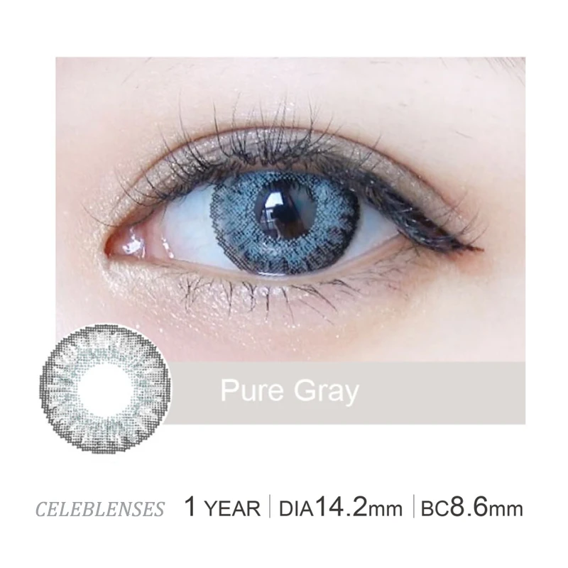 wholesale yearly cat eye crazy lens luxurious contact lens case sweety topaz