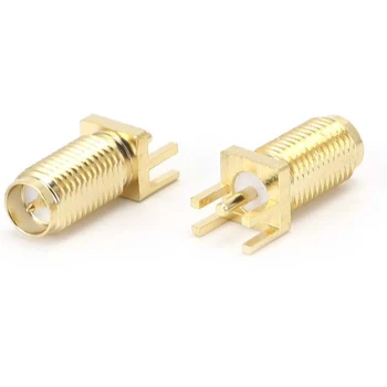 Sma-je-347-h16.5-1.6-sqb Panel Edge Mount Rpsma Jack Straight Male Pin ...