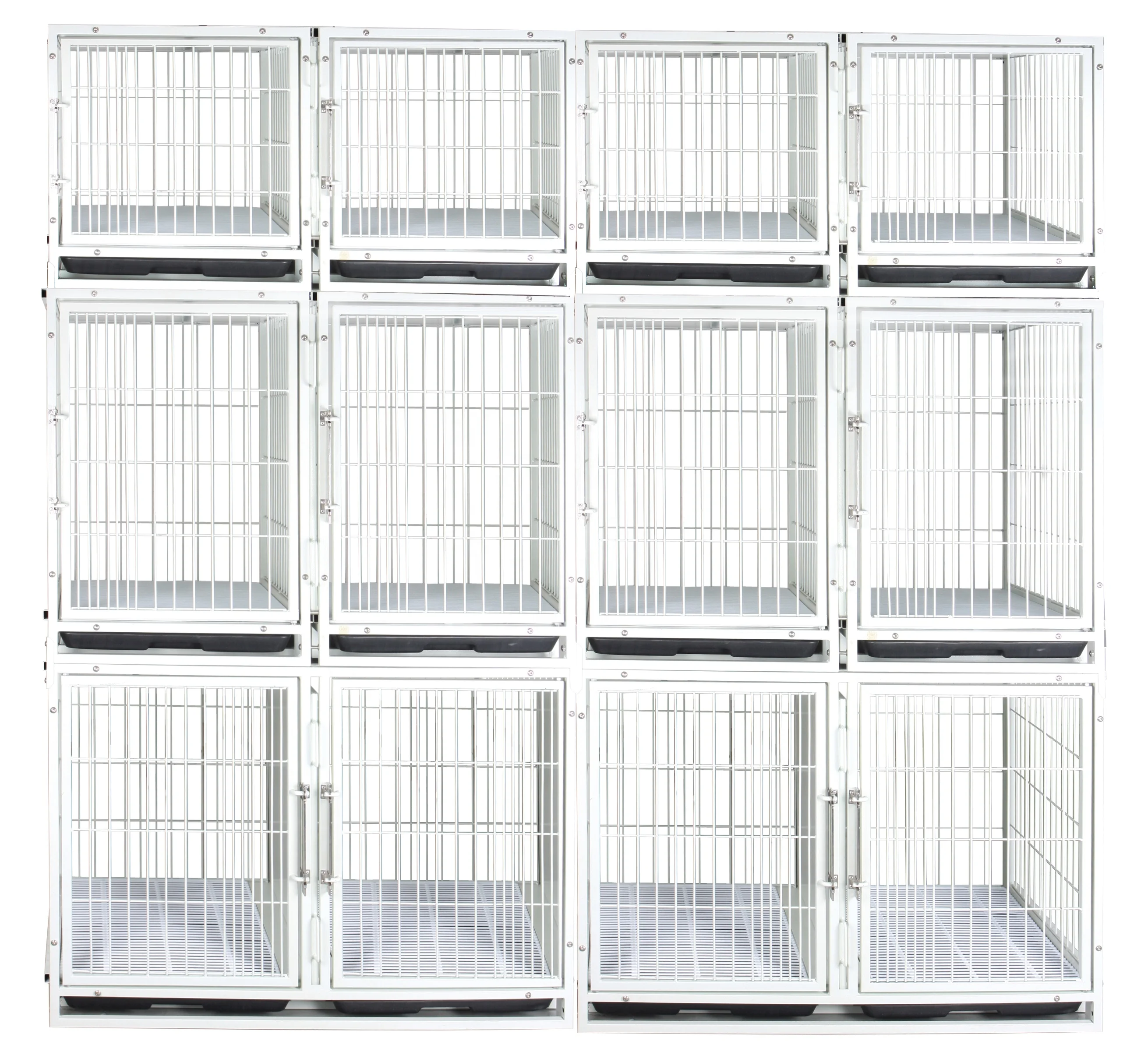 Ka503 Dog Double Deck Powder Coated Steel Cage Pet Cages Modular