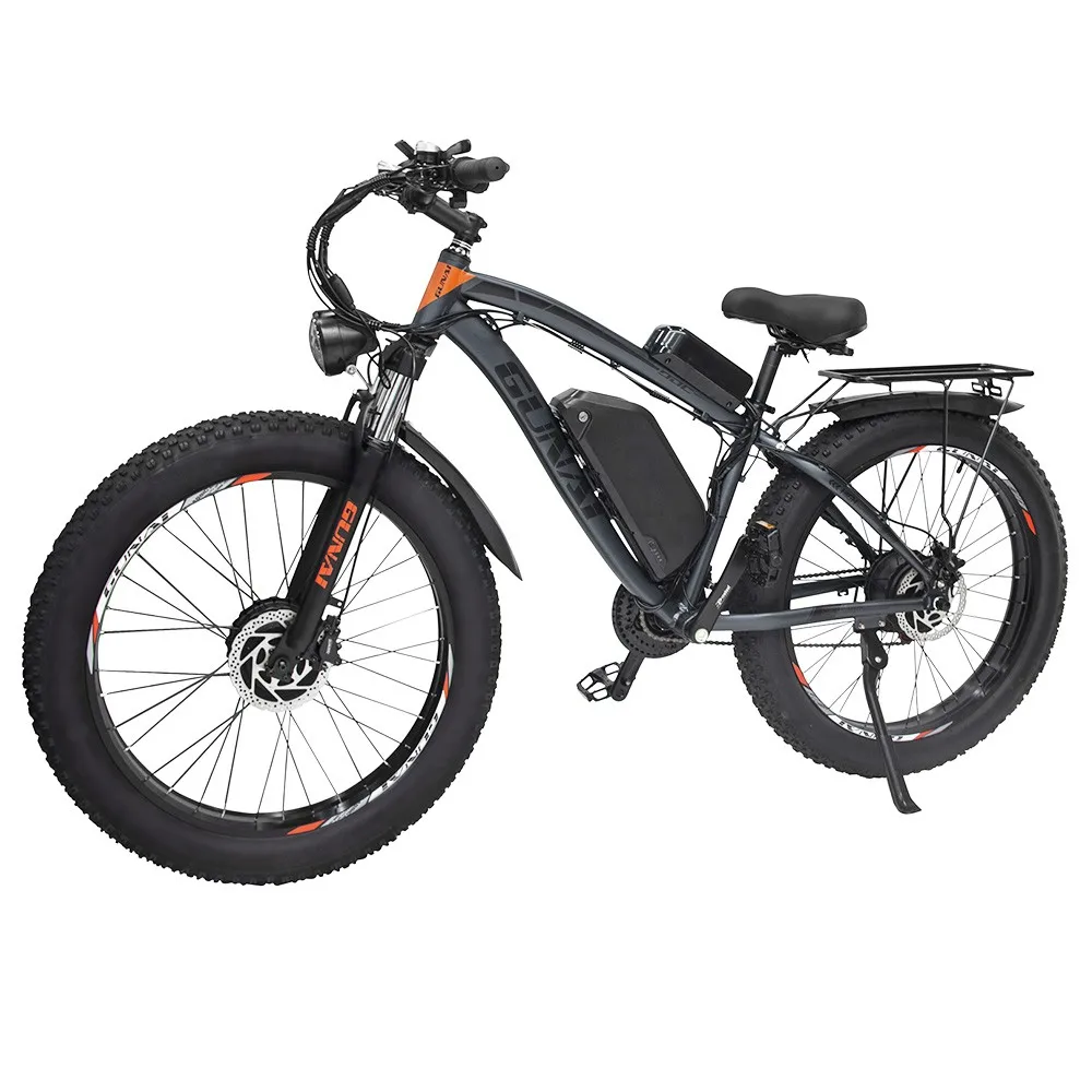 E Bike 2000W Dual Motor EU Fat Bike Elektro 2000W Mountainbike EU Gunai GN88 Adult Ebike Fahrrad MTB 26 X4.0 Reifen 1000W * 2