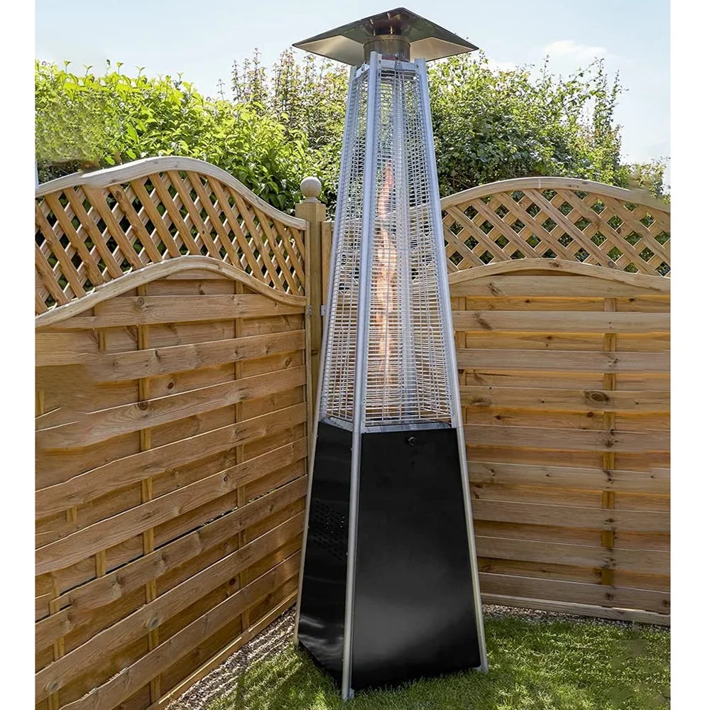 Large Gas Patio Heater Upright Outdoor Garden Steel Smokeless Patio
