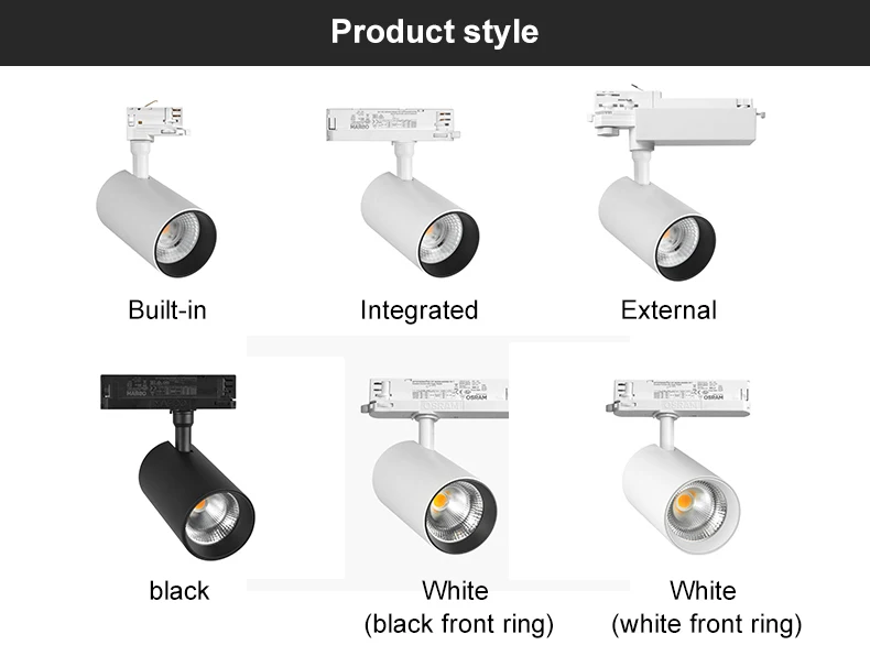 CRI90 anti glare flicker free smart dimmable 32W LED COB track light fixture