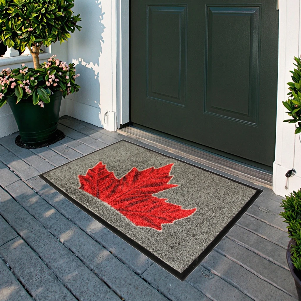 100% Nylon Washable Rubber Backing Printed Logo Entrance Door Mat Personalized Pit Mats Motorcycle Car Brand Logo Mat