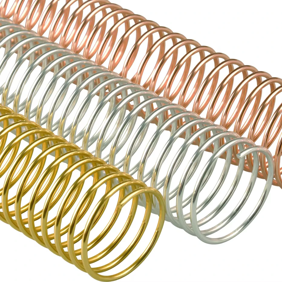 Спиральный переплет Лидер продаж A4 размер 48 колец 4:1 шаг привязка для ноутбука одна спиральная проволока розовое золото алюминиевая катушка серебро