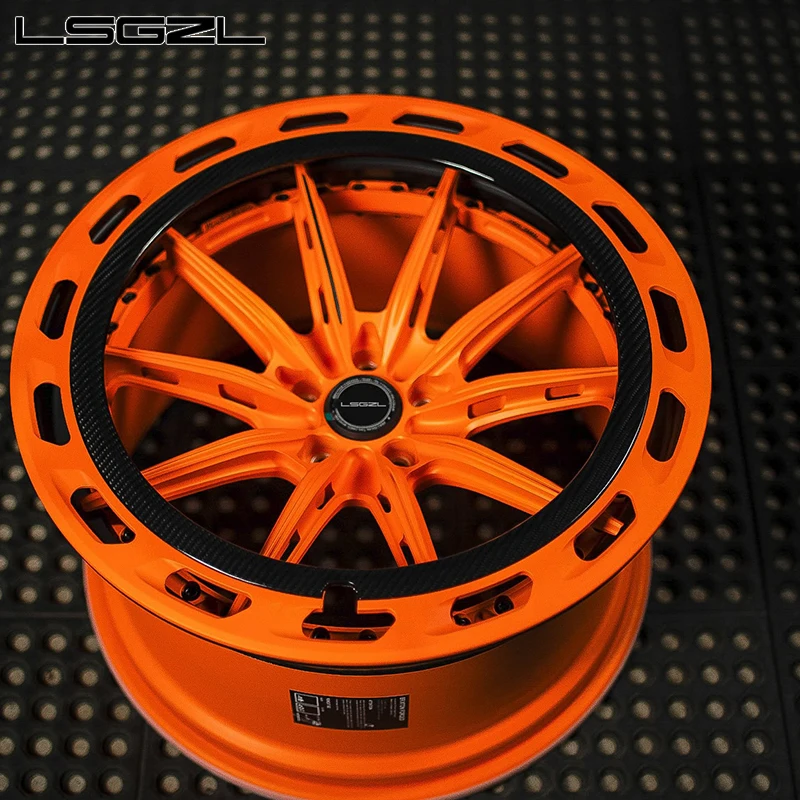 Forged Alloy Carbon Fiber Concave Luxury Car 17-24 Inch 5x120 / 112 / 114.3 High Performance Custom