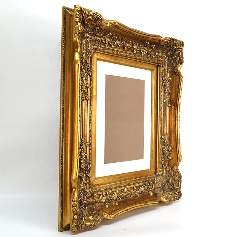 12x16インチアンティークゴールドバロックスタイル華やかな木製