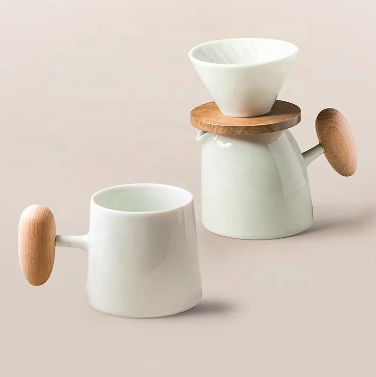 Аксессуары для медленного заваривания кофе красная керамическая фарфоровая капельница домашнего офиса и кафе