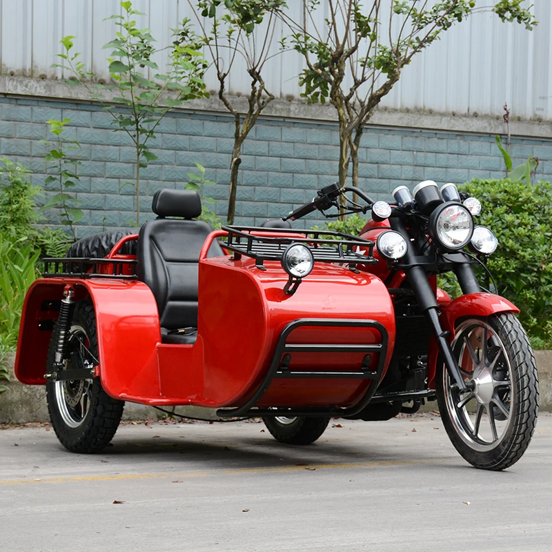 Tricycle Sidecar Bicycle Sidecar Cargo Three Wheeled Motorcycles 300cc Gasoline Motor Motorcycle Trike with Dsic Brake