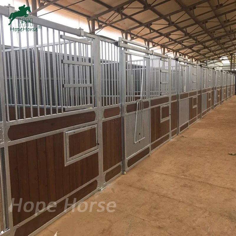 Classic Equine Stall Fronts Galvanized Horse Stall Equipment Powder Coating Luxury Horse Stall