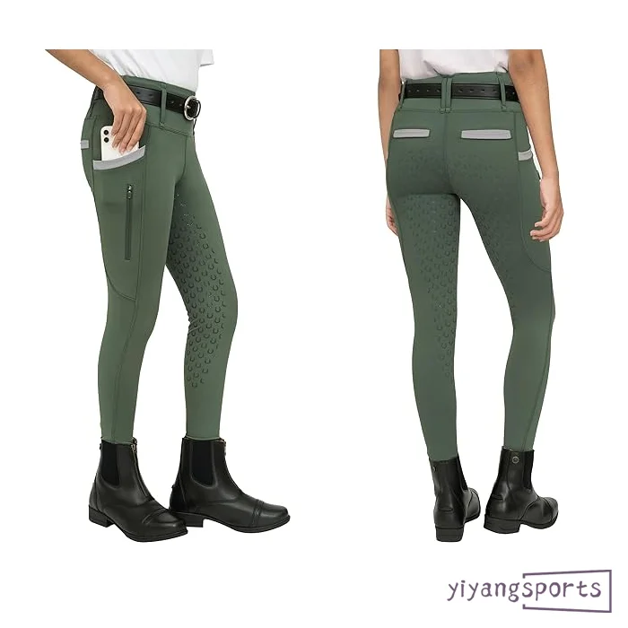 Celana penunggang kuda wanita, celana ketat warna polos kustom untuk wanita