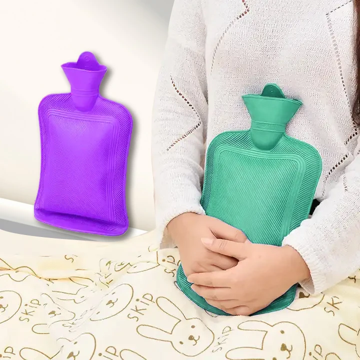 500/1000ml Reusable Rechargeable Manufacture Rubber Silicone Pvc Hot Thick Winter Warm Bag Hand Feet Warmer Hot Water Bottle Bag