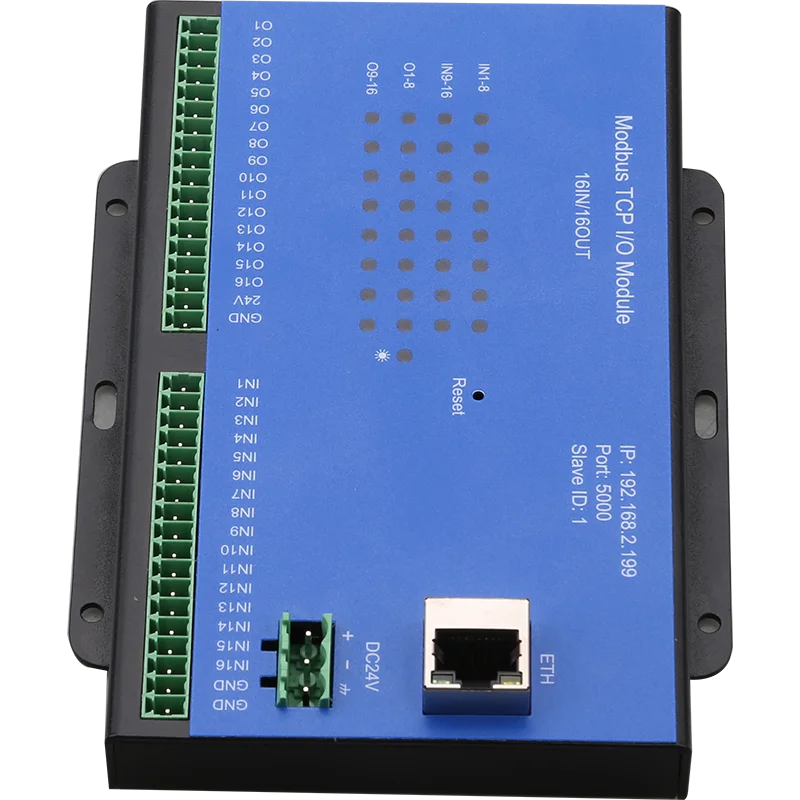 Modbus TCP IO Module Controller - 16 Channels, 100mbps