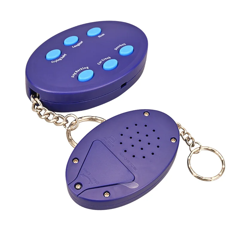 Popular Custom Logo UV Colorful Sound Effect Keychain 6 Buttons Silk Screen Printing Promotional Gifts Customized Voice Keychain