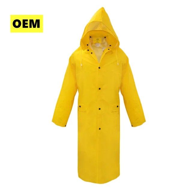 adult yellow raincoat