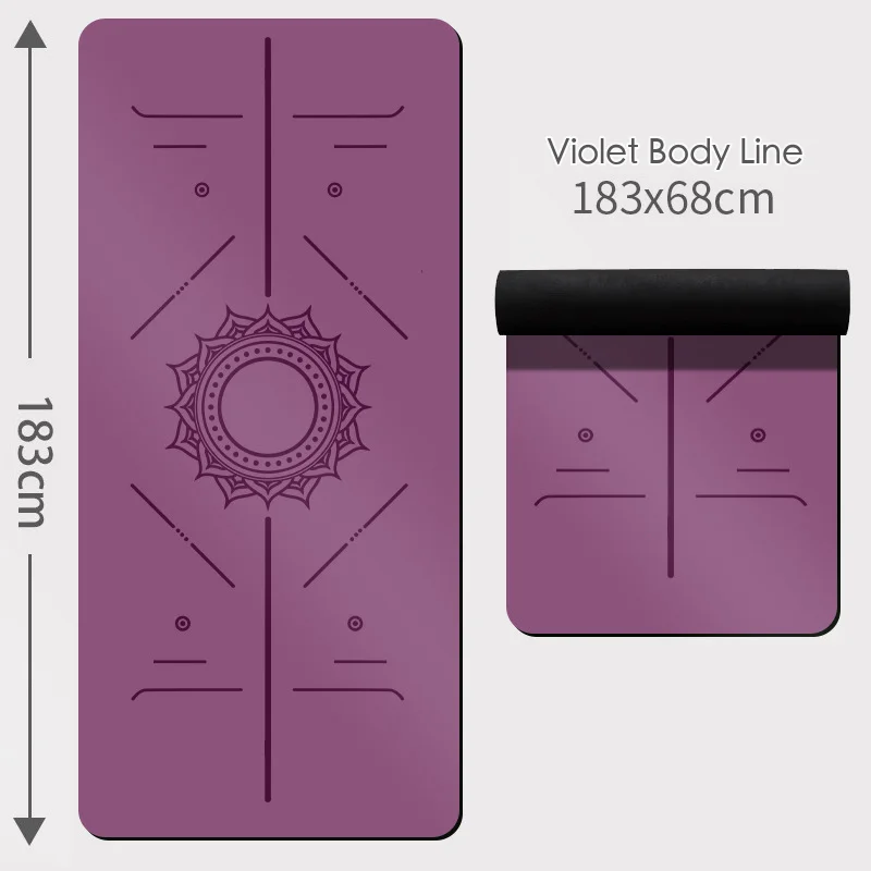 PU Natural Rubber Yoga Mat Non-Slip 5mm Fitness Mat