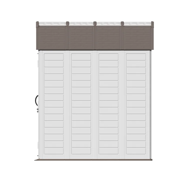 Outdoor Storage Shed with Sliding Doors HDPE Garden Shed Tool Shed with Transparent Panel Windowsr Backyard