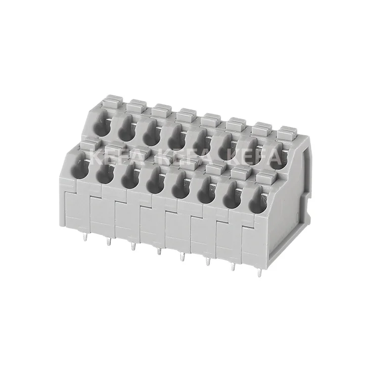 Kefa Kf250 ヨーロッパ規格 Mkdsn 2段 ネジなしレベルターミナルブロック PCBプラスチックワイヤコネクタ スプリングターミナルブロック