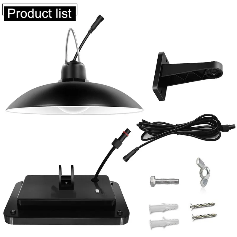 New Arrival 260lm 2200mAh Solar Work Light LED Solar Shed Light Pendant Lamp for Camping Yard
