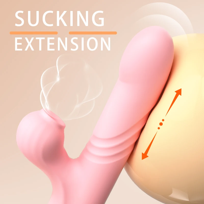 HASLOVE USB-powered Rabbit Vibrator for Women Girls G-Spot Vagina Pussy Stimulator With Sucking and Vibrating Extension Dildo