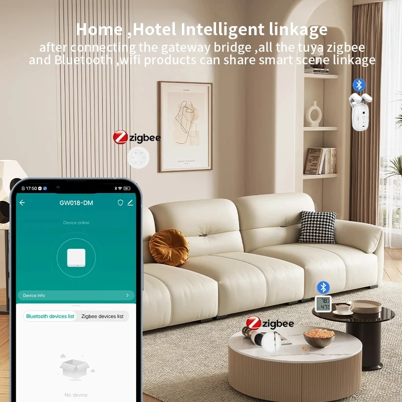 RSH ZigBee 3.0+BLE Tuya Smart Home Gateway Connection Bridge Intelligent Control Center Mini Size Smart Home Hub
