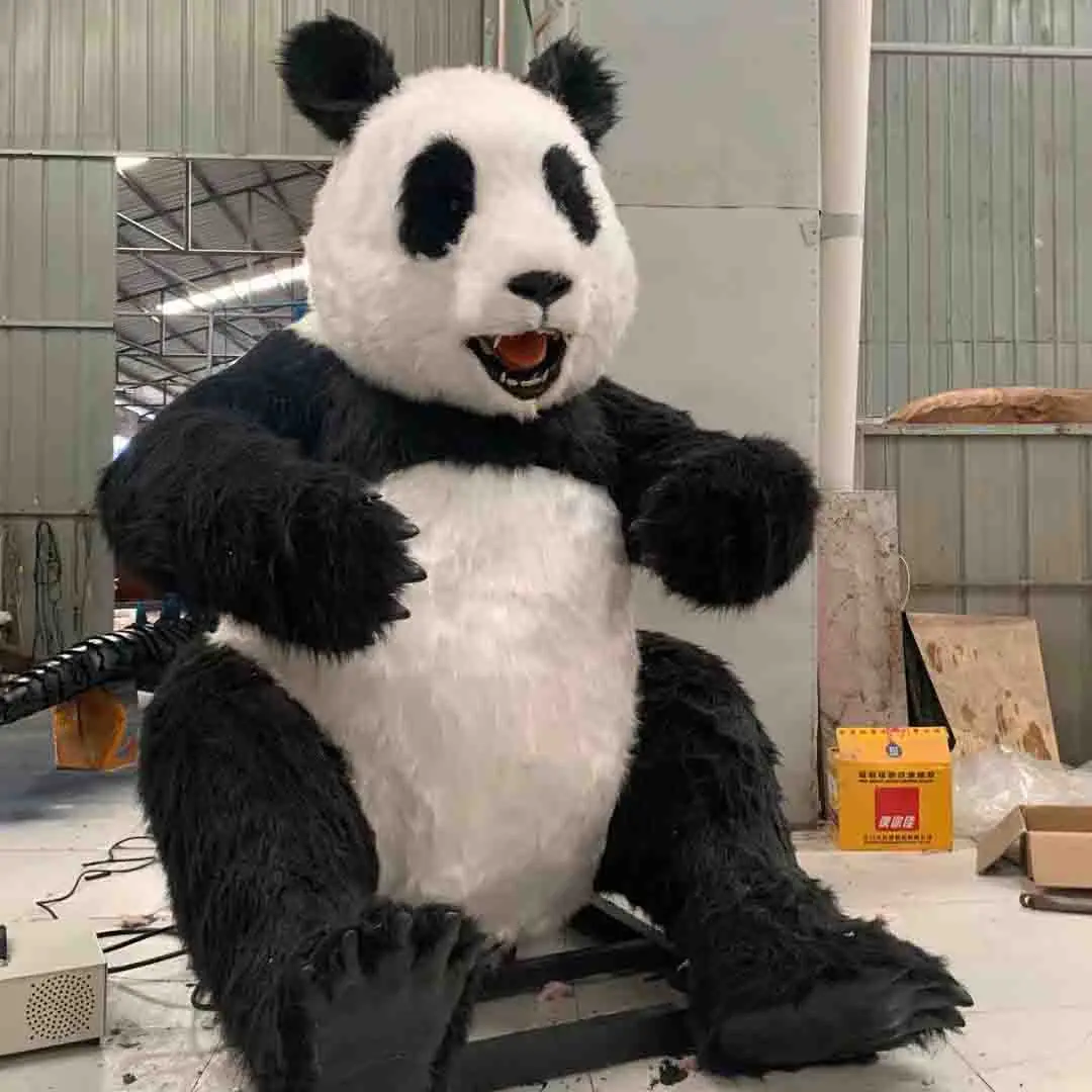 Park Amusement Animatronic Panda Model Realistic Bear Robot Panda - Buy ...