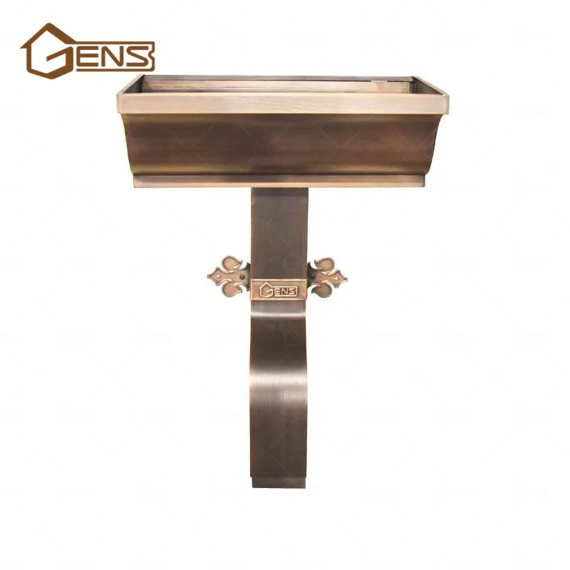 High Quality Copper Gutter System and Downpipes for Rainwater Collection