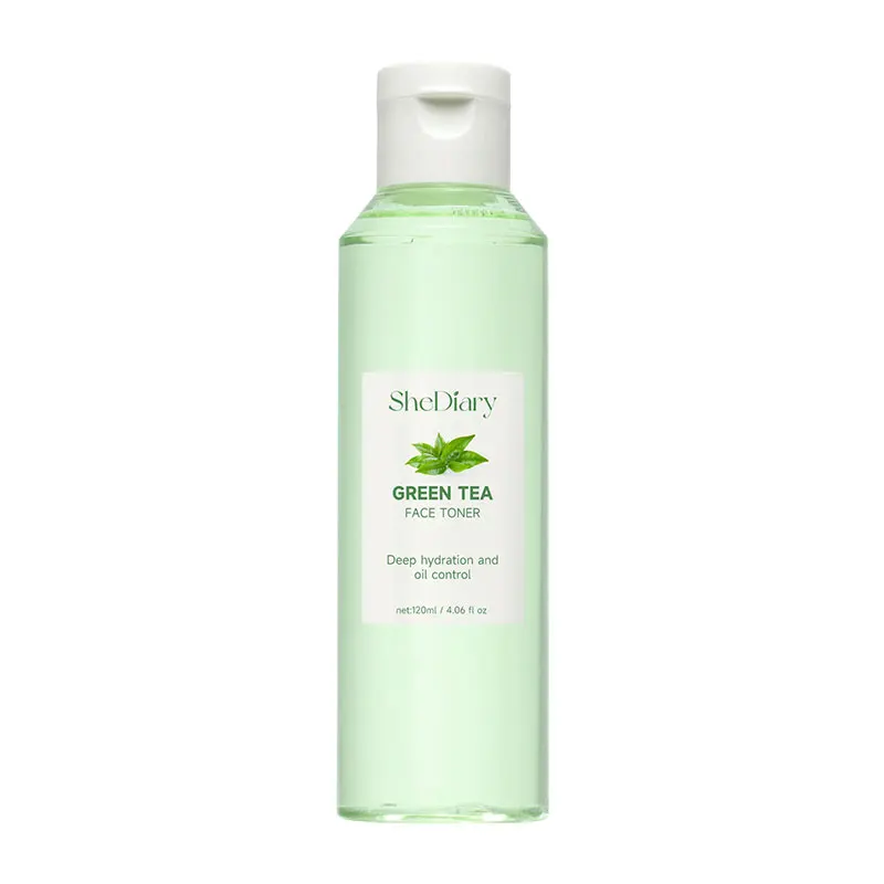 Private Label Natural Green Tea Face Toner Hyaluronic Acid Control Acne Vitamin C Green Tea Facial Toner