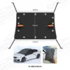 Tejido liso negro - Funda para coche de media cobertura con 12 imanes y 4 correas.