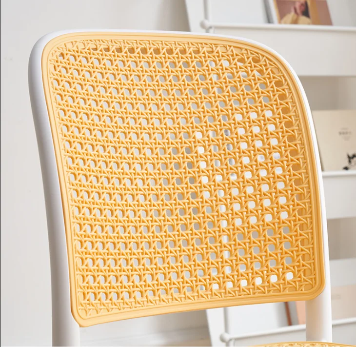 Bistro Cafe Outdoor Dining Balcony Chair Pink Nordic Armless White Bulk