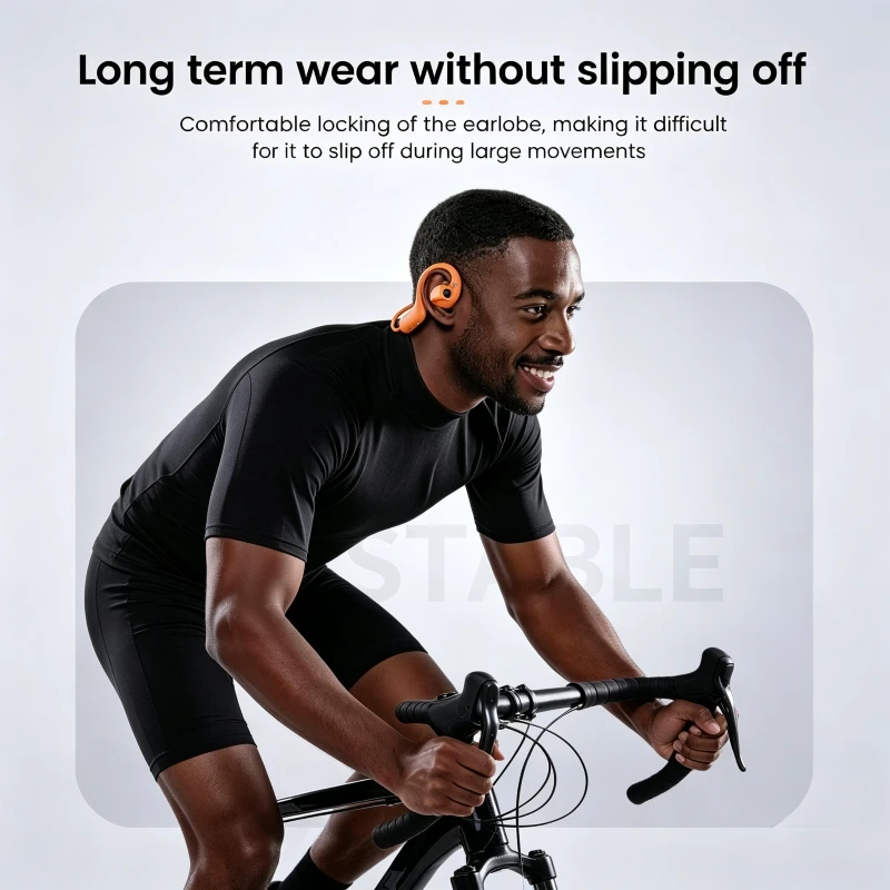 E12 Smart Open-Ear Headphones with 8MP Camera, 8GB Storage, Video & Audio Recording, AI Translation, Ideal for Cycling & Sports