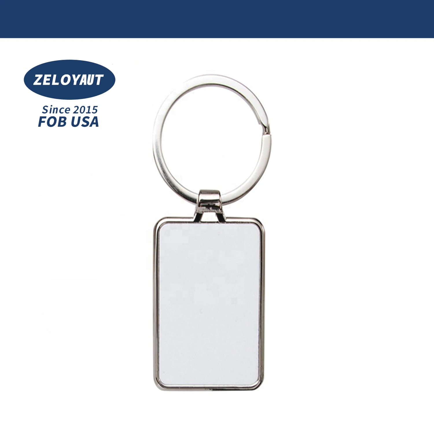 Rectangle Sublimation Blanks Metal Keychain, square Zinc Alloy Anti-rust  Sublimation Keyring Blanks Thermal Transfer Printing