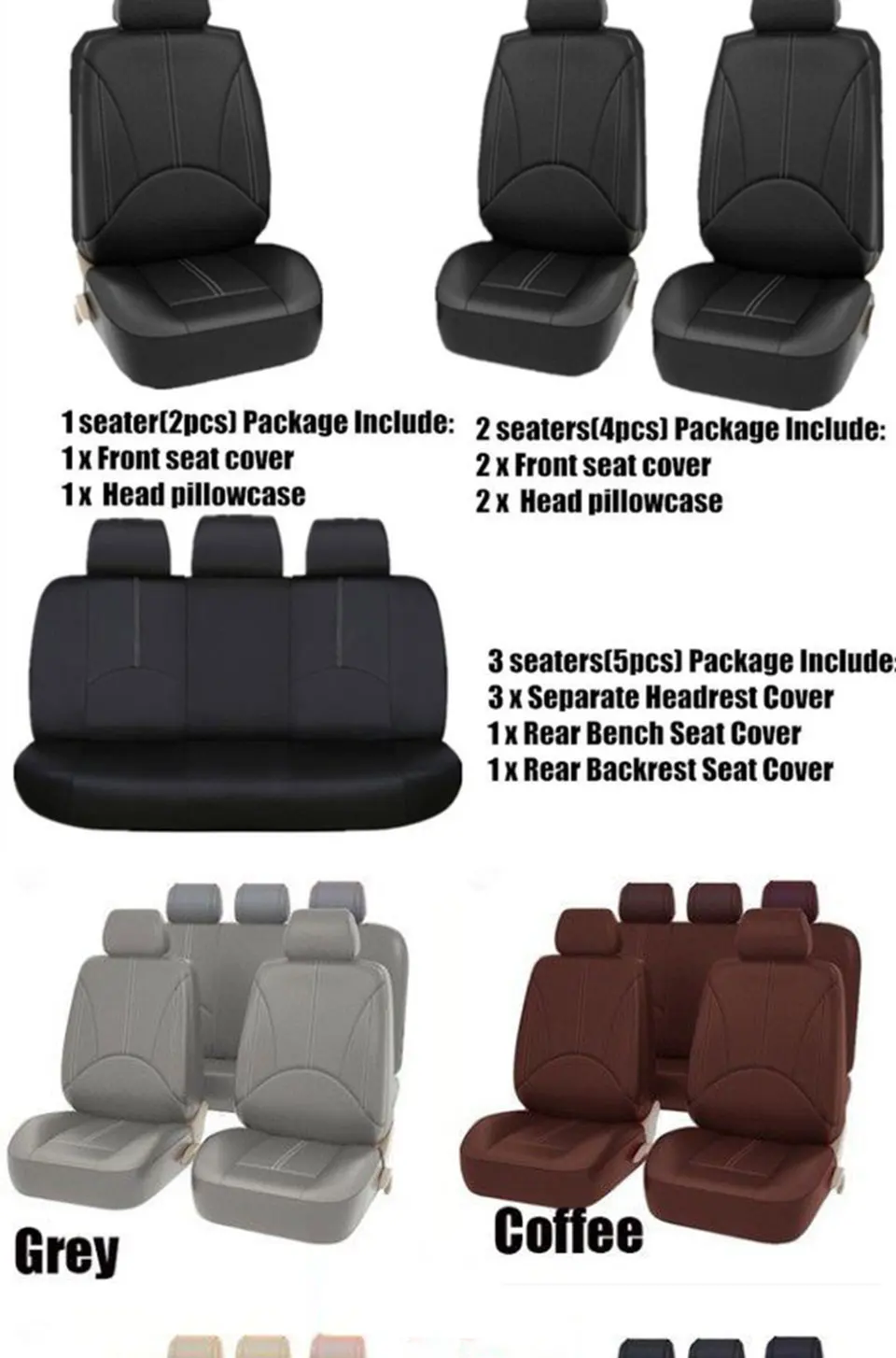 Hot Sale Universal Car Seat Cover For Luxury Cars Leather Seat Covers